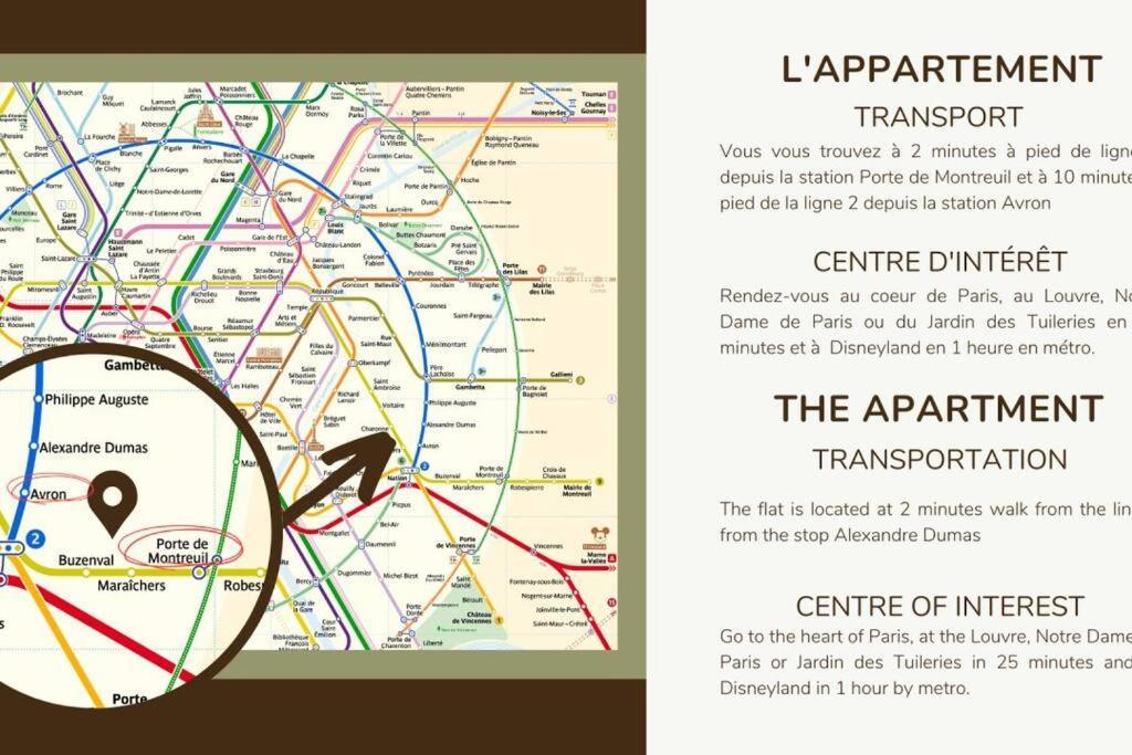 42.Appart 6Pers#2Bedroom #Pere Lachaise #Nation París Exterior foto
